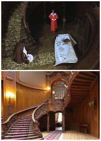 تحول منزل من العلماء في ذلك الوقت من تصوير الفيلم في قصر الكاردينال ريشيليو ( "الفرسان الثلاثة"، لفيف). 