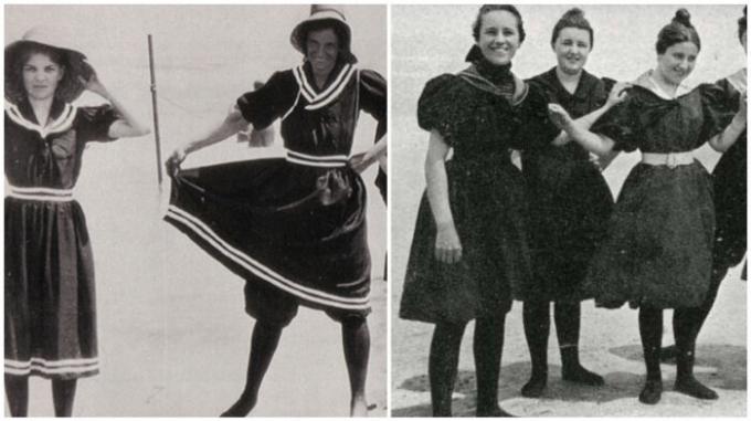 بداية ملابس السباحة من القرن 20، كل نفس، "البروتستانتي" الاسلوب.