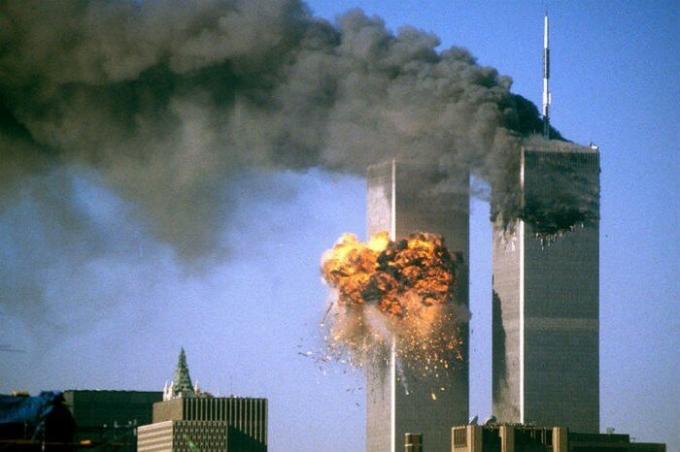 هجوم إرهابي من 11 سبتمبر 2001. 