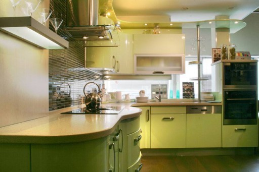 مطبخ الفستق (57 صورة) ، ظل الفستق ، اللون الأخضر في داخل المطبخ ، تصميم DIY: التعليمات ، دروس الصور والفيديو ، السعر