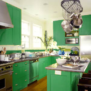 المطبخ الأصلي باللون الأخضر